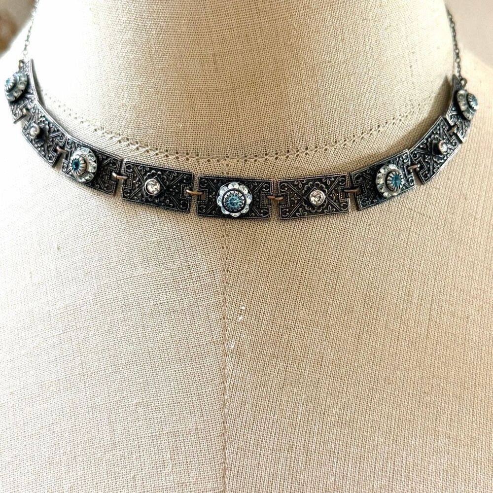 Liz Palacios San Francisco Crystal Panel Necklace